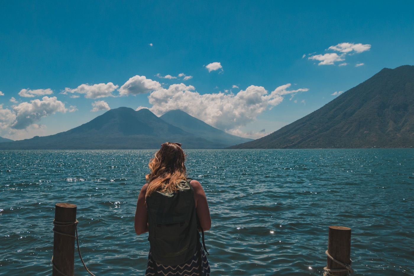 Drei Vulkane des See Atitlán