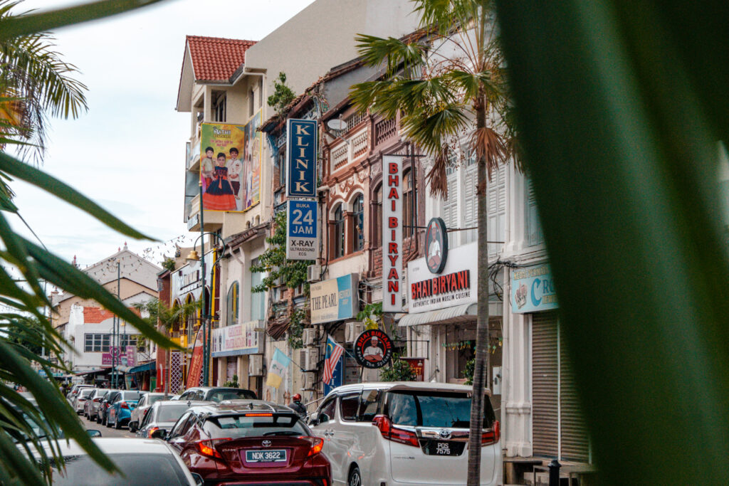 Straße in George Town in Malaysia