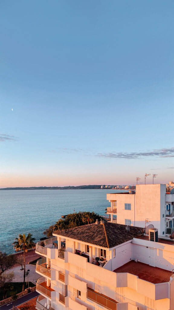 Ausblick zum Sonnenaufgang Cala Millor