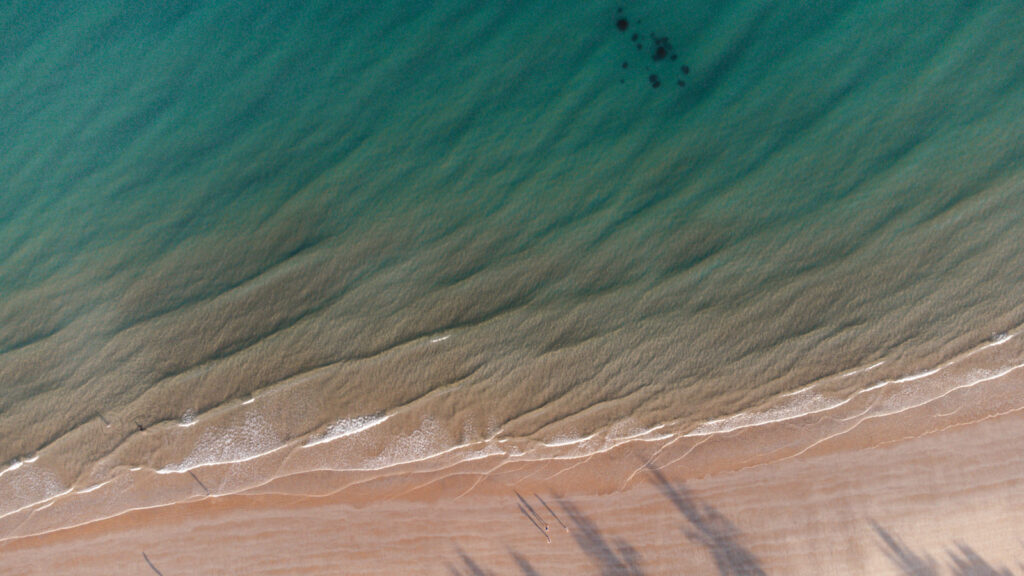 Strand von oben in Queensland