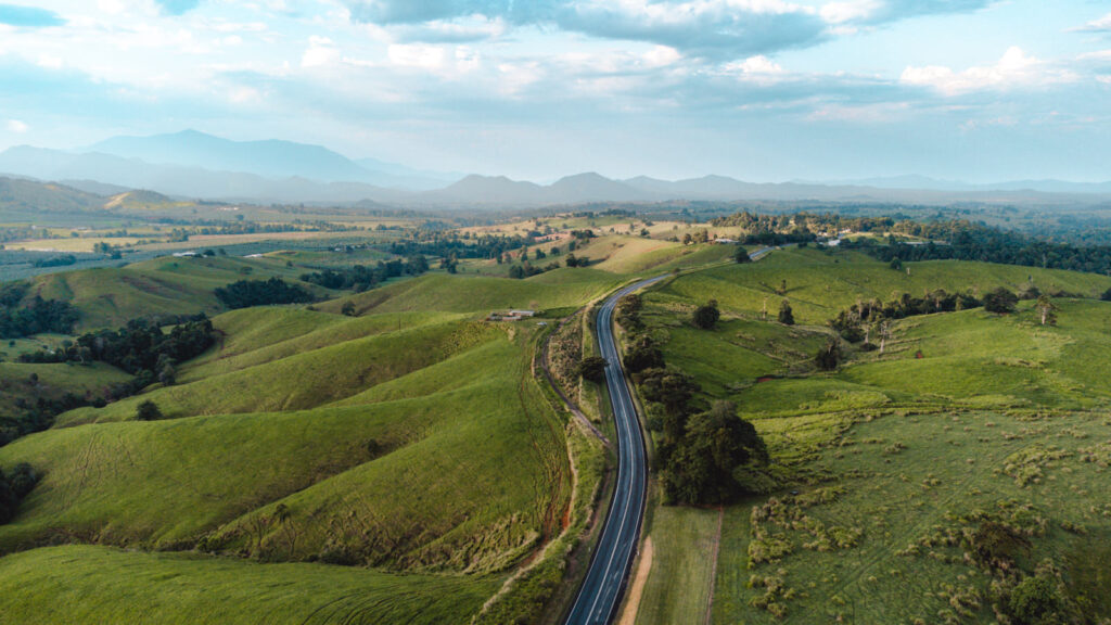 Drohnenaufnahme von den Tablelands, Queensland