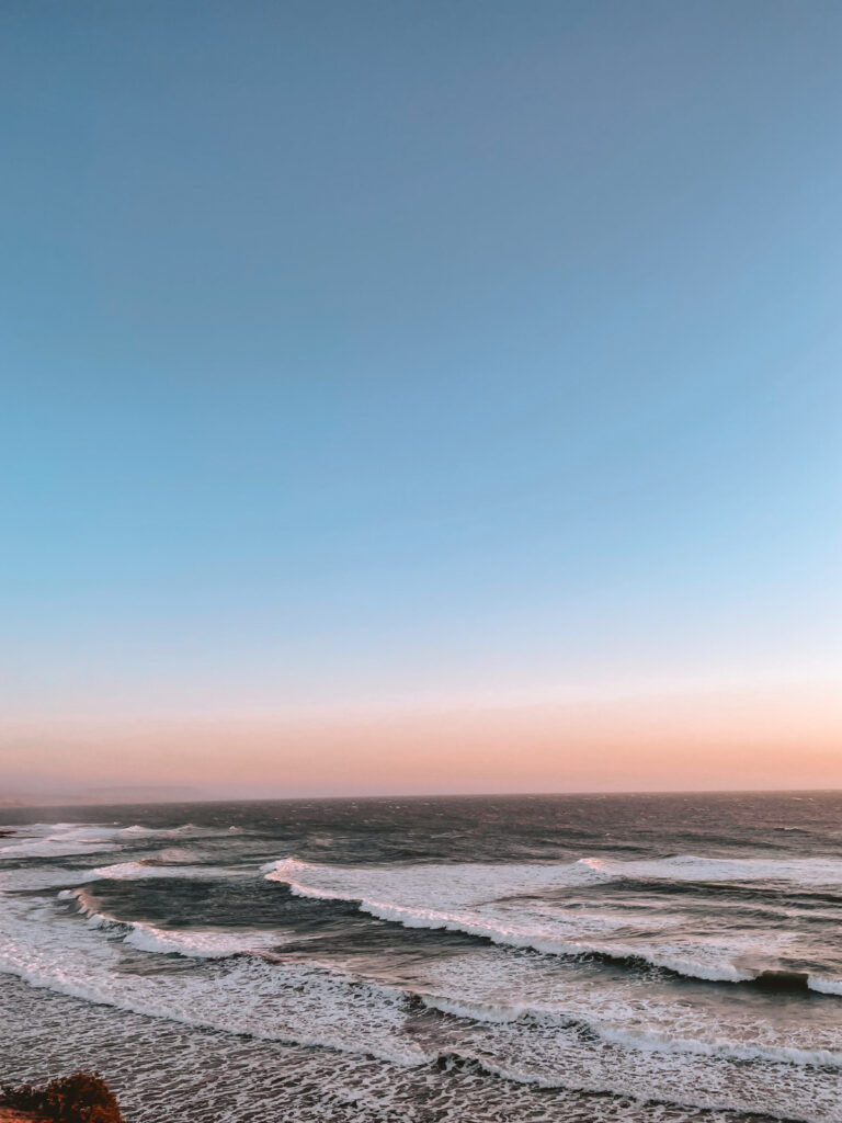 Sonnenuntergangsstimmung am Meer bei Imsouane