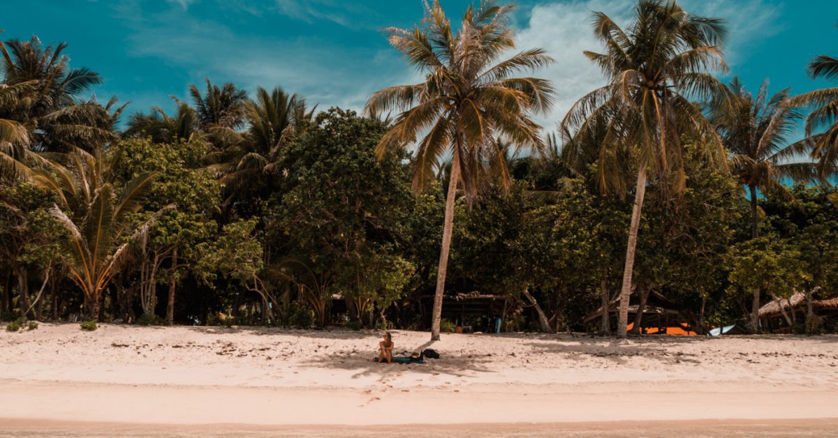 Blick auf den Alegria Beach auf Siargao, Philippinen