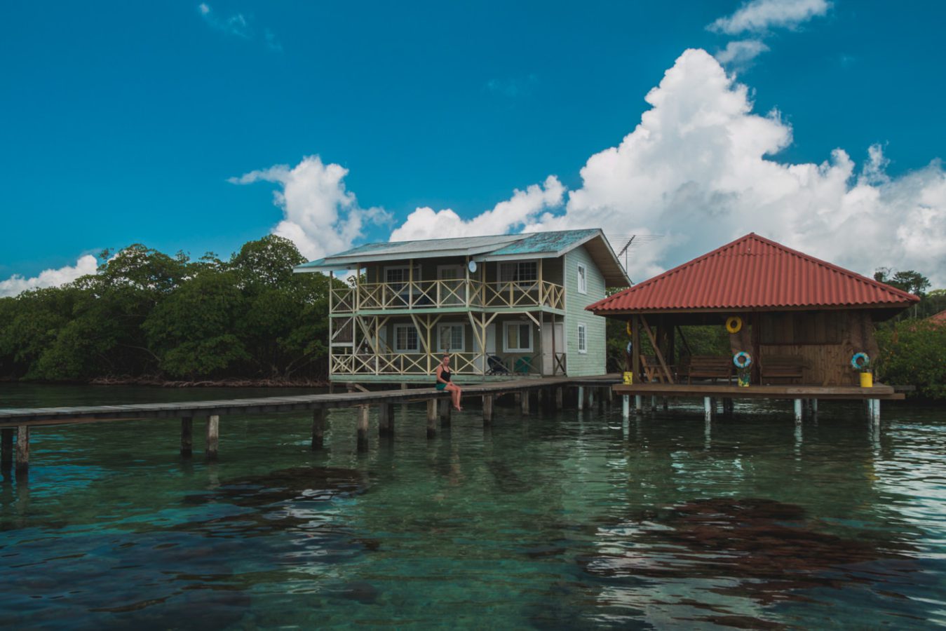 Zwischenstopp während des Bootsausflugs Bocas del Toro