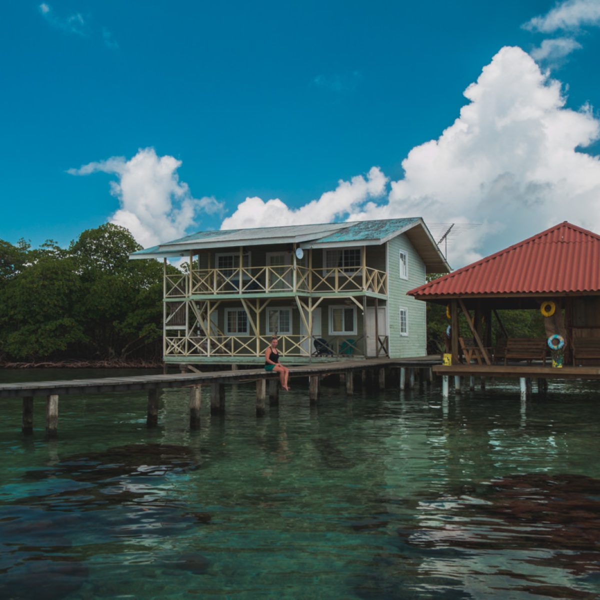 Zwischenstopp während des Bootsausflugs Bocas del Toro