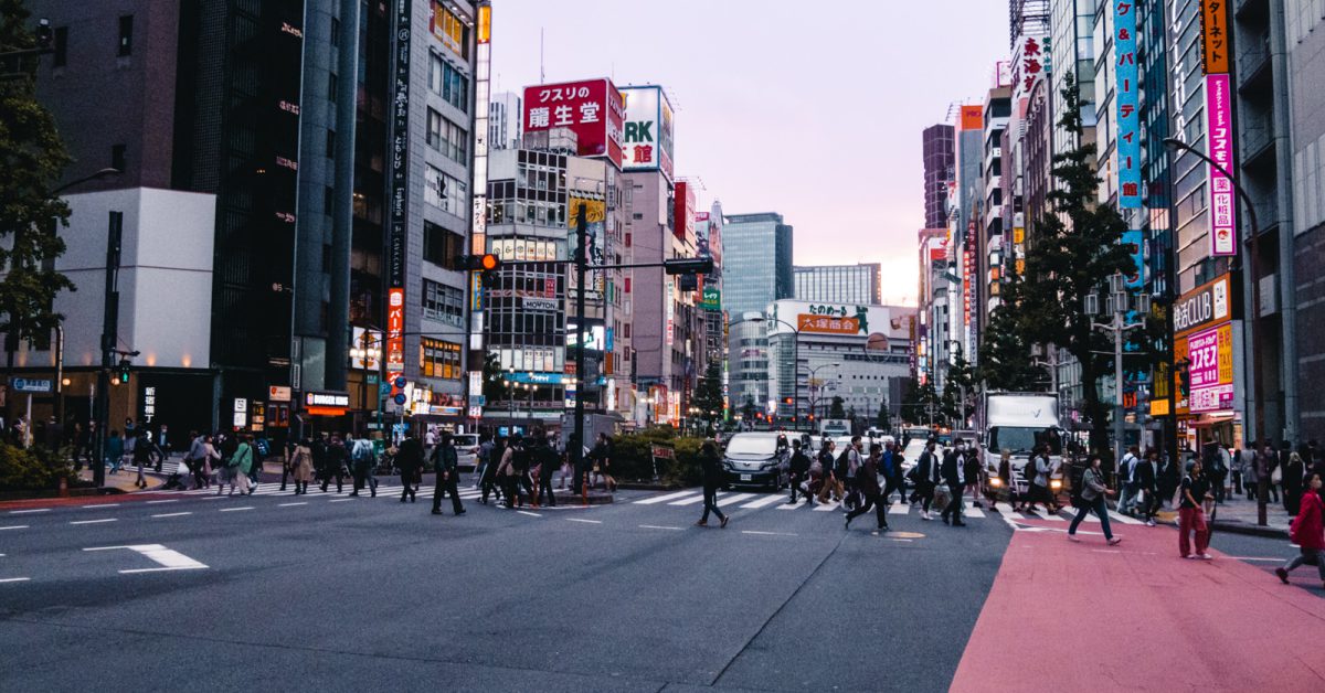 Kreuzung in Tokio, Japan