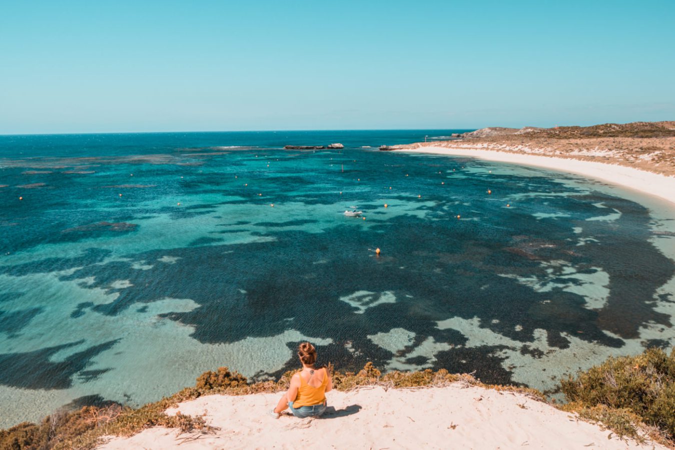 Julia an der Küste von Rottnest Island