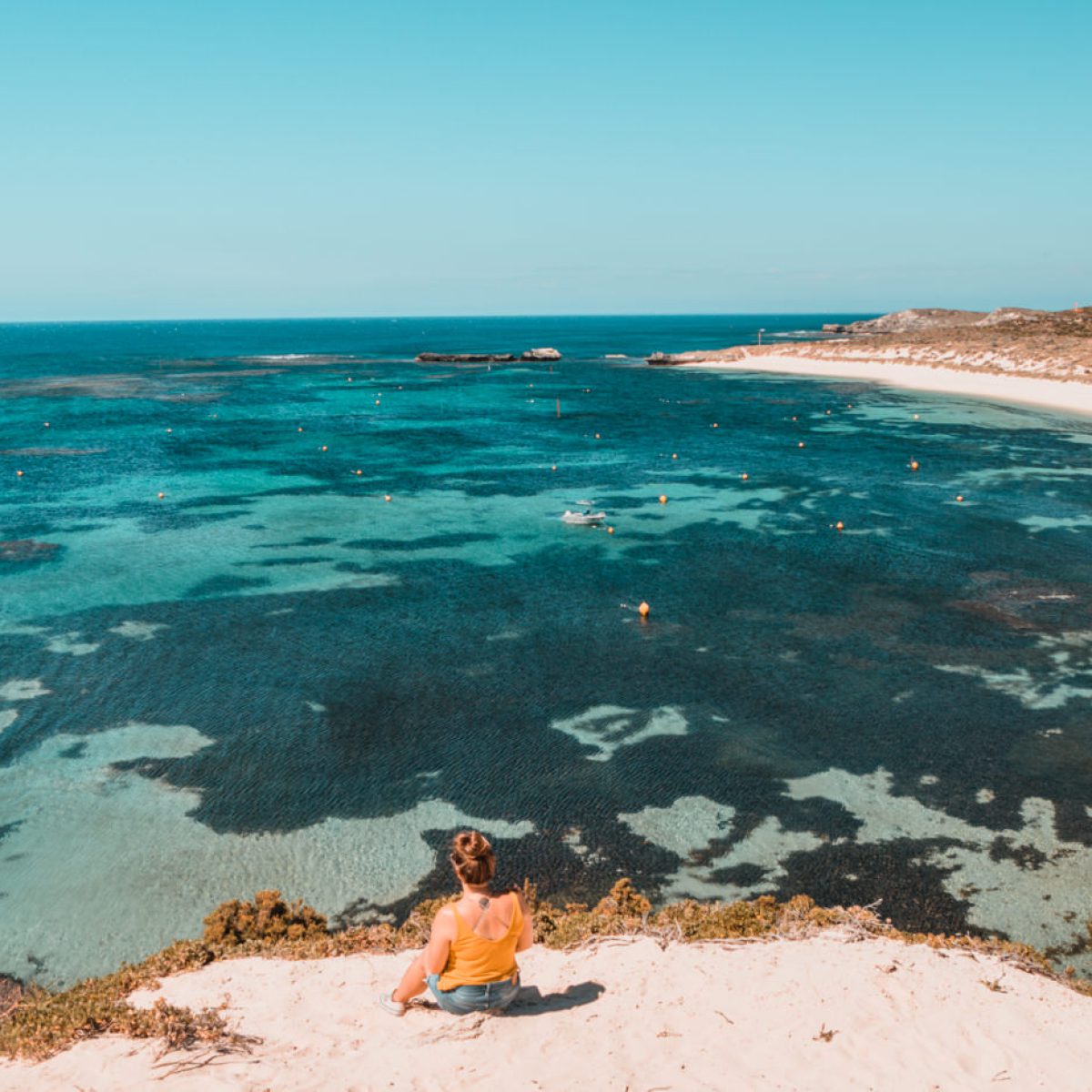 Julia an der Küste von Rottnest Island