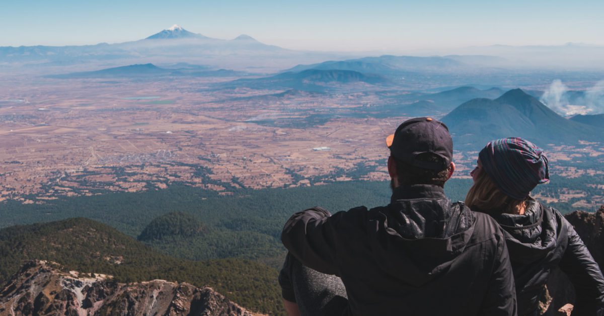 Julia und Matthias auf dem Vulkan La Malinche in Puebla