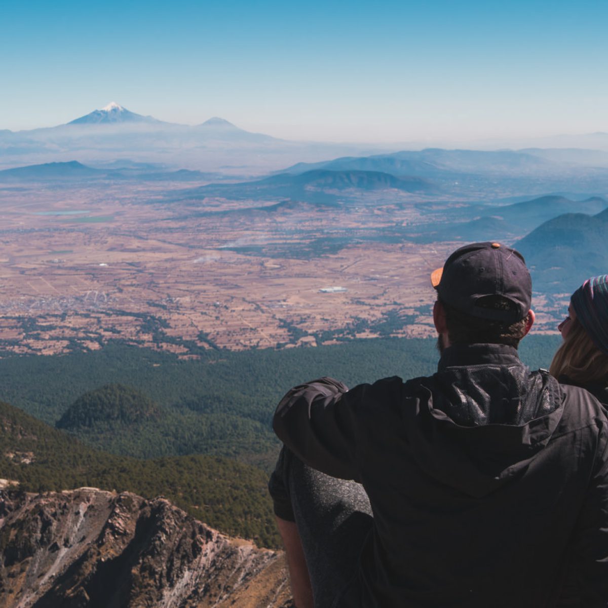 Julia und Matthias auf dem Vulkan La Malinche in Puebla