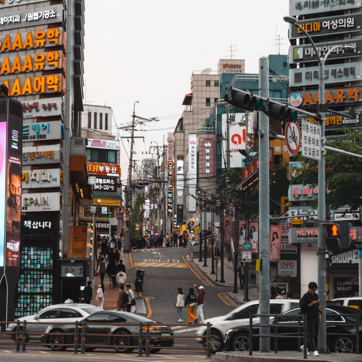 Straße in Seoul, Südkorea