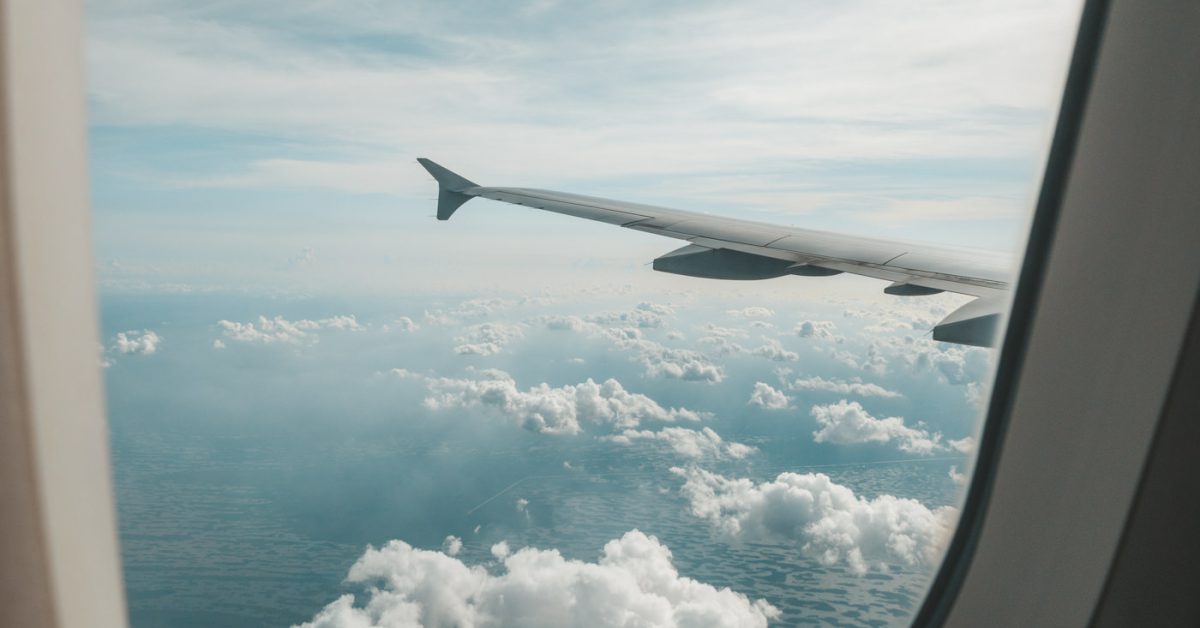 Ausblick aus dem Flugzeug