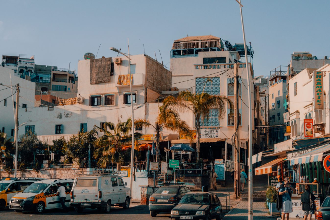 Straße in Taghazout in Marokko