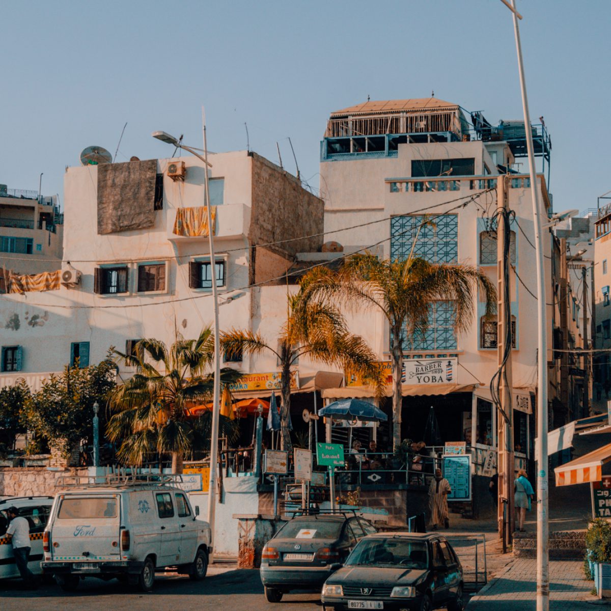 Straße in Taghazout in Marokko