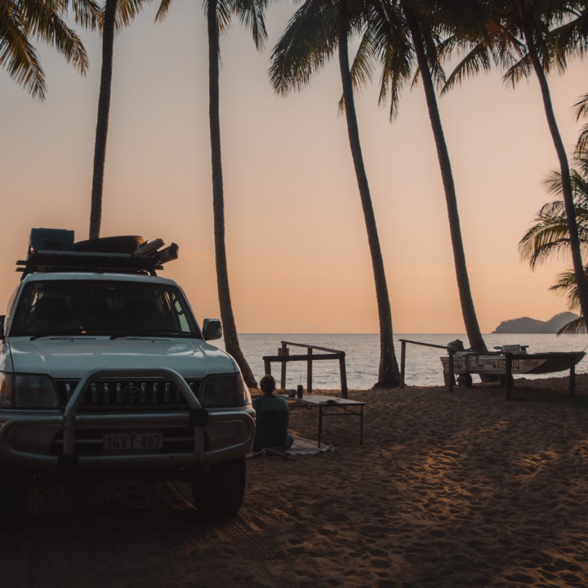 Sonnenaufgang am Ellis Beach in Queensland