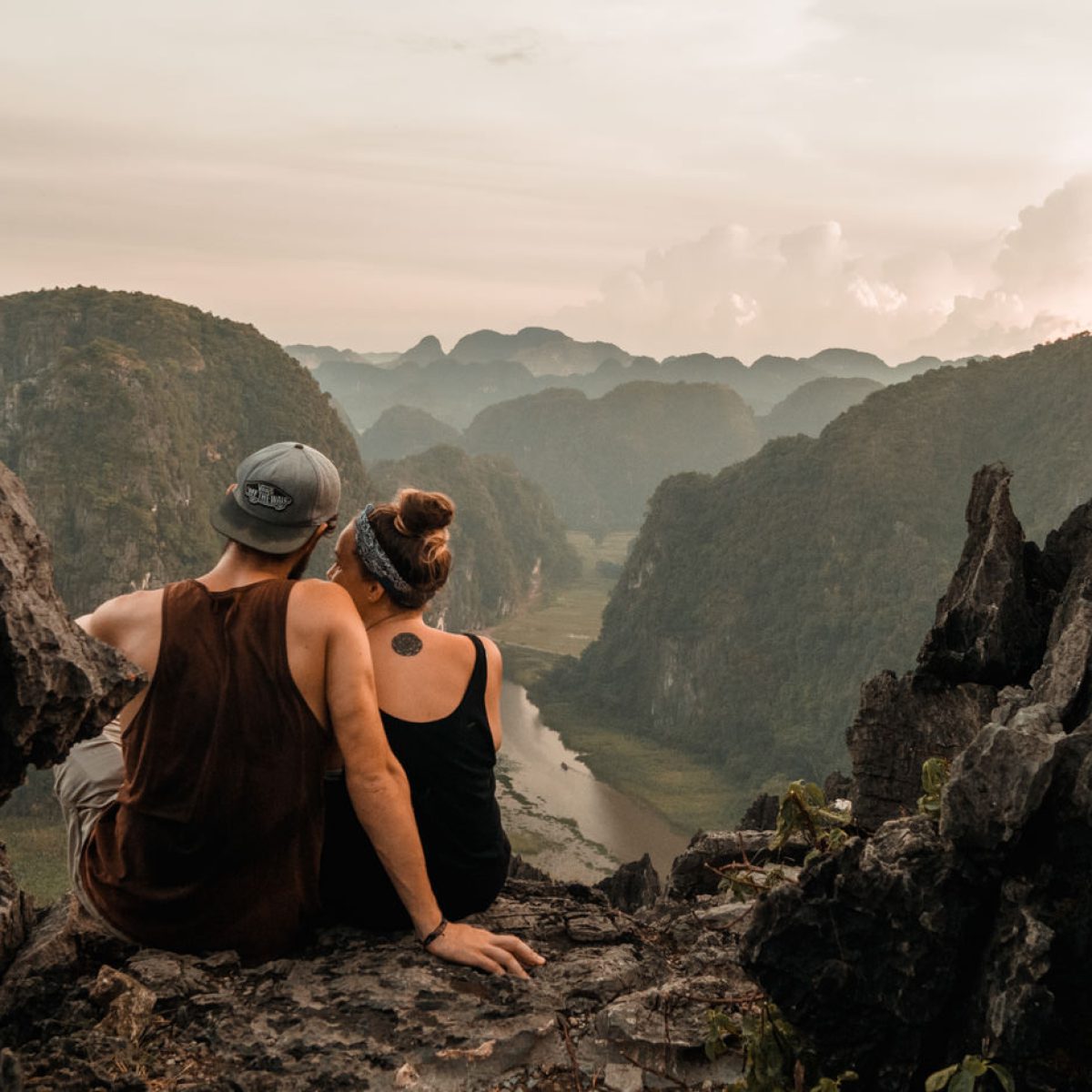 Ausblick vom Hang Mua Aussichtspunkt bei Tam Coc