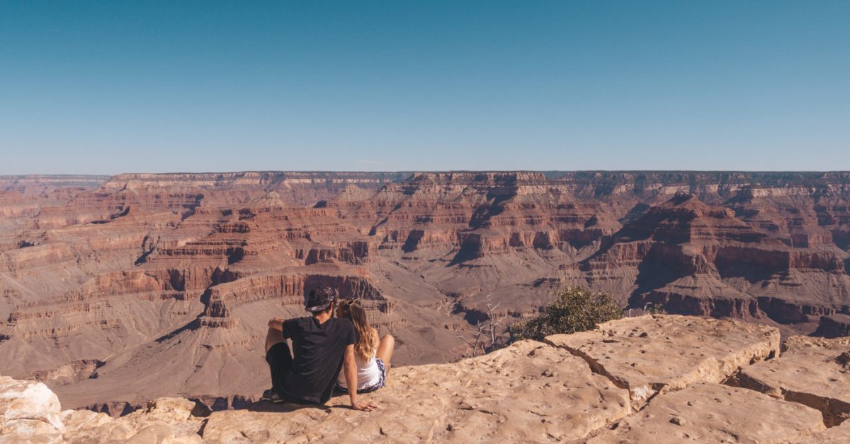 Wir am Grand Canyon South Rim in der USA