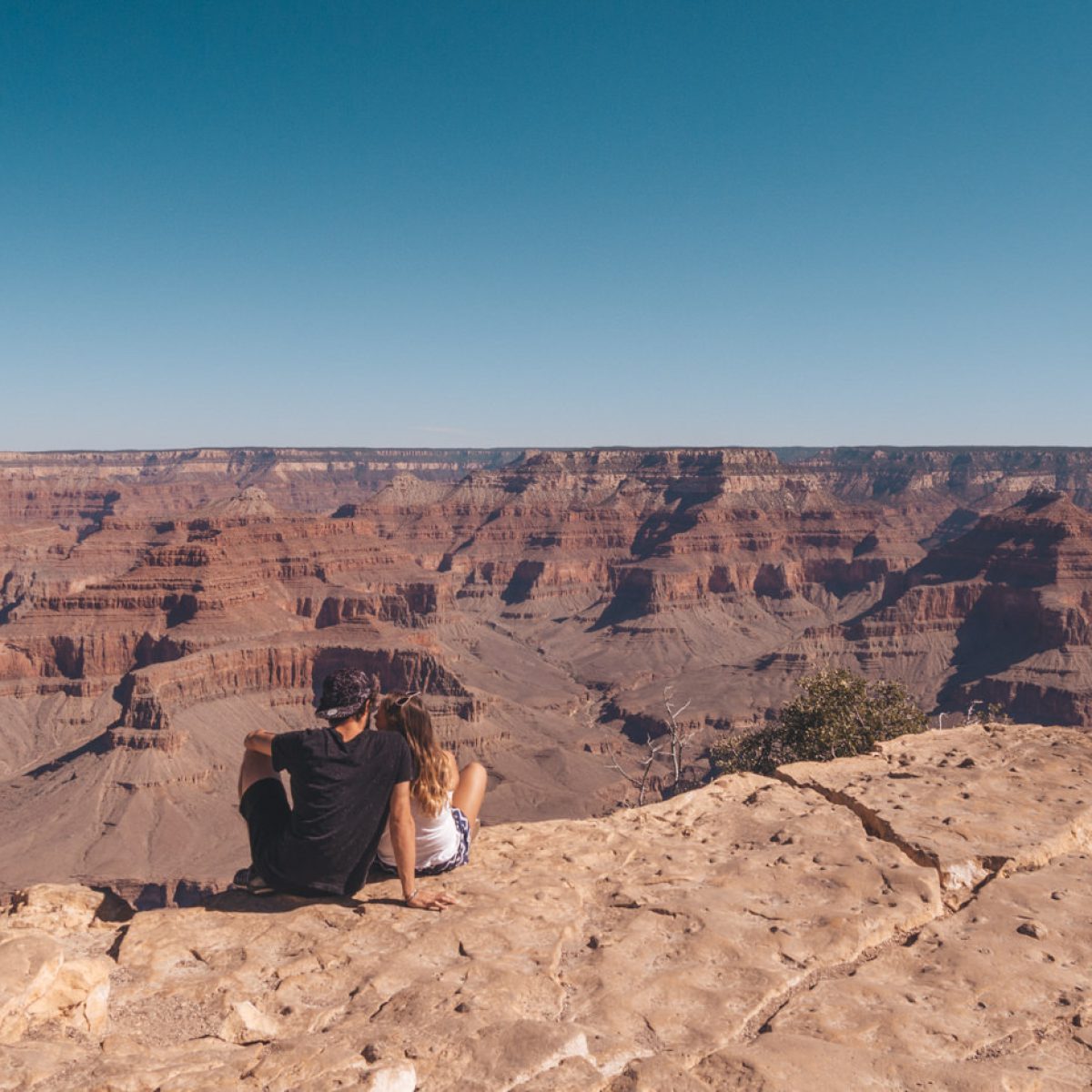 Wir am Grand Canyon South Rim in der USA